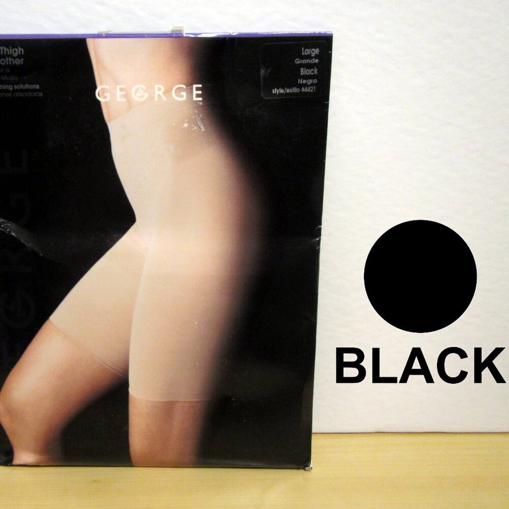 George Mid-Thigh Smoother 4421 Large Black